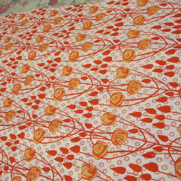 Imprimé Africain, Tissu Ankara, Tissu Ankara fleur orange, Robes Ankara, Imprimé Ankara Africain