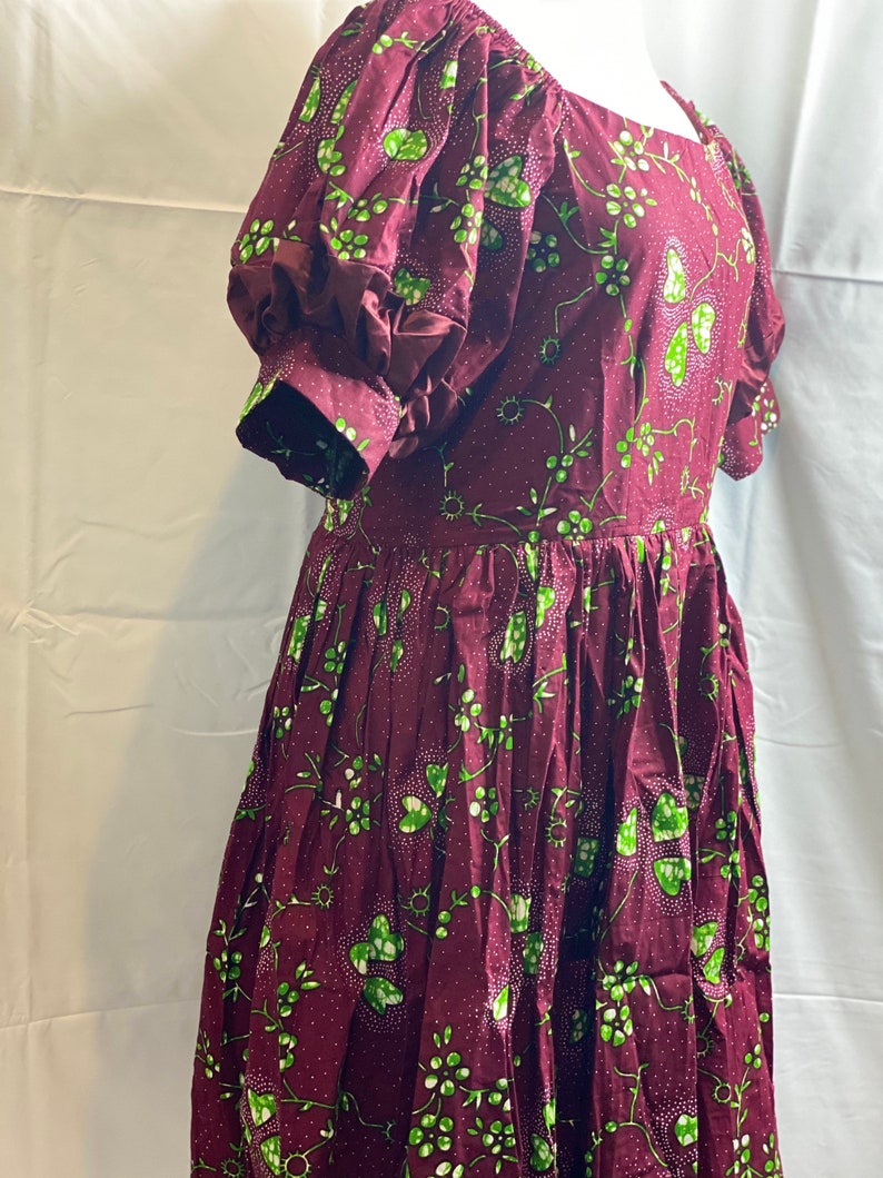 Puff Sleeves Ankara Dress Ankara Dress Off Shoulder Ankara Dress Below The Knee Ankara Dress Sophias Fab