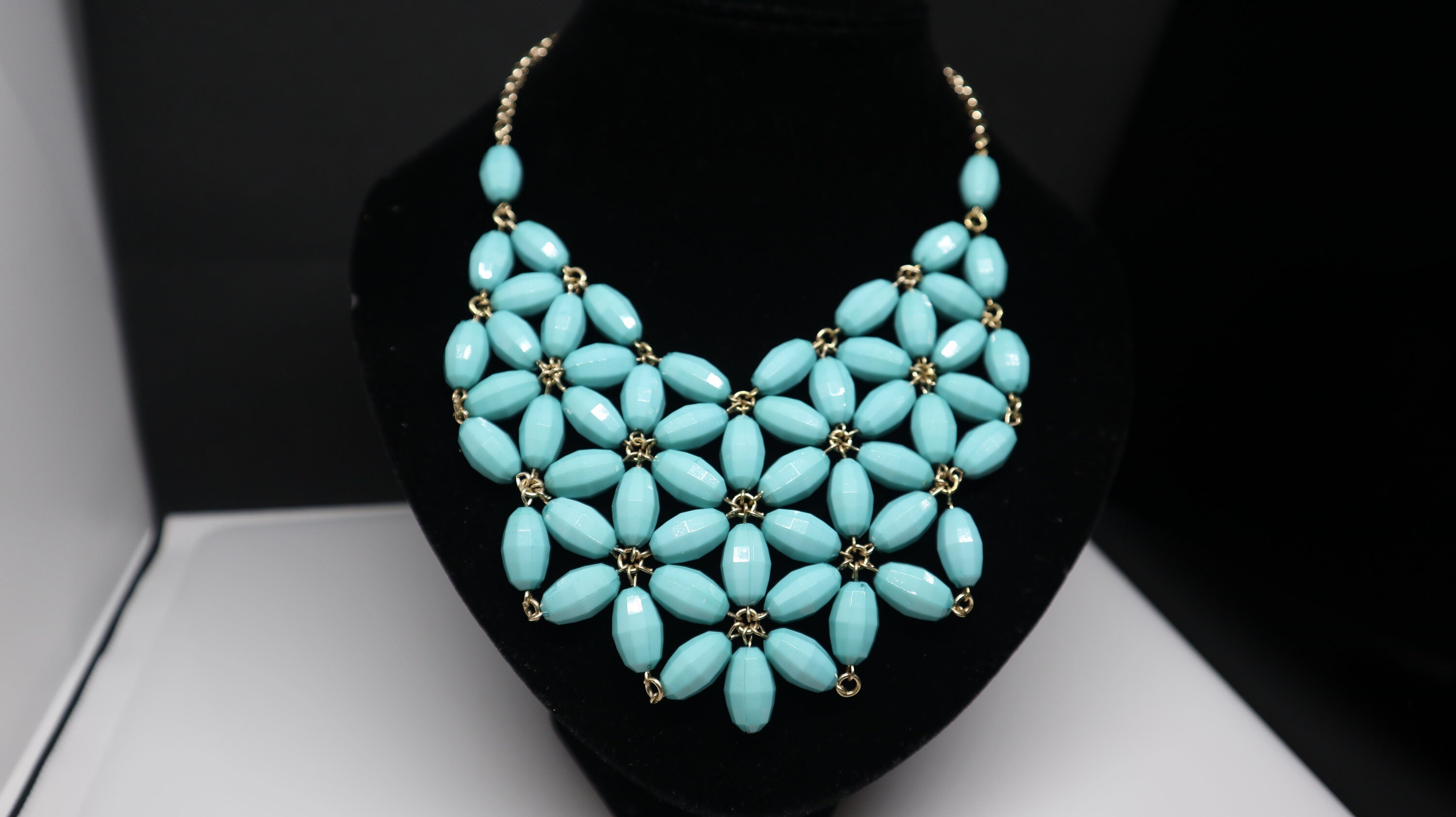 Beaded Necklace Beaded Bib Necklace Bead Necklace Etsy UK