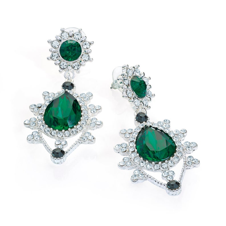 Drop Earringdiamond Effect Crystal Dangle Earring Bridal - Etsy UK
