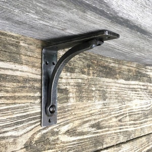 Shelf Bracket Super Heavy Duty Mantel Bracket - Metal Hand Forged Iron Corbel - Modern Farmhouse Rustic Kitchen Shelving Bracket - New York