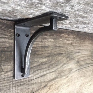 Shelf Brackets Hand Forged Blacksmith Made - Metal Handmade Shelf Corbel - Rustic Farmhouse Bracket - Custom Brackets - Kitchen Shelving