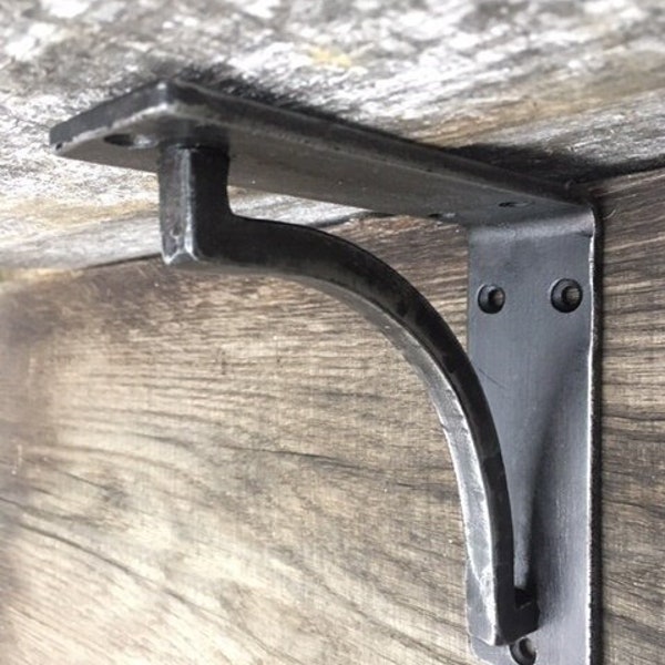 Shelf Brackets Hand Forged Blacksmith Made - Metal Handmade Shelf Corbel - Rustic Farmhouse Bracket - Custom Brackets - Kitchen Shelving