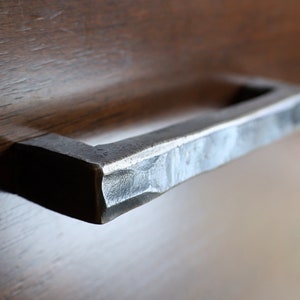 Cabinet Pull 5/8&quot;, Drawer Handles, Hand Forged Hammered Cabinet Hardware, Custom Modern Farmhouse Pull, Kitchen Pulls, Industrial Pull