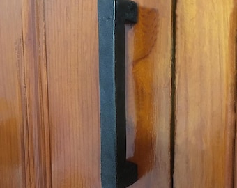 Cabinet Pull Handle, Drawer Pull, Hand Forged Black Cabinet Hardware, Custom Rustic Farmhouse Pull, Kitchen Cabinet Pull, Drawer Handles