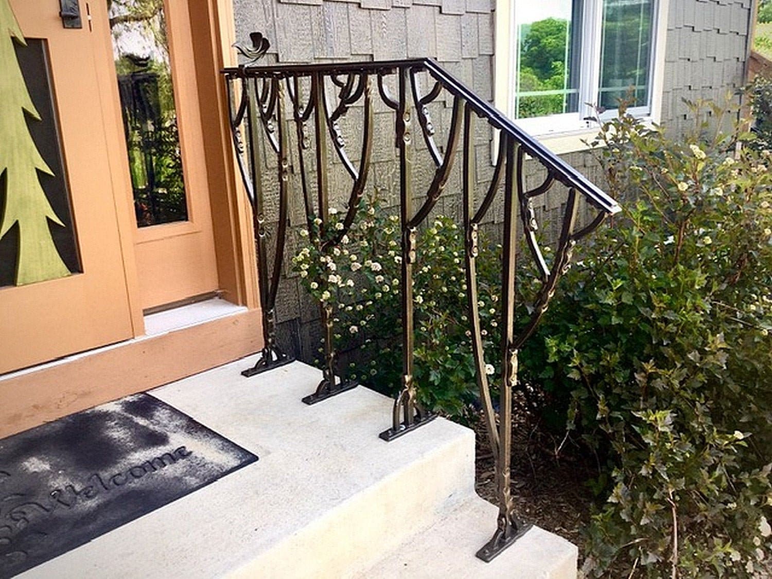 Outdoor Railing Custom Iron / Metal Railings Stairs Etsy