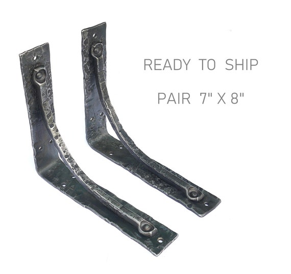 Shelf Bracket Metal Iron Hand Forged Steel Shelf Corbel Etsy