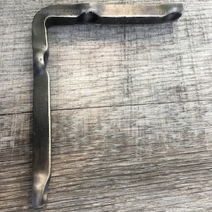 Shelf bracket - metal iron hand forged  steel shelf corbel, rustic bracket, kitchen shelving