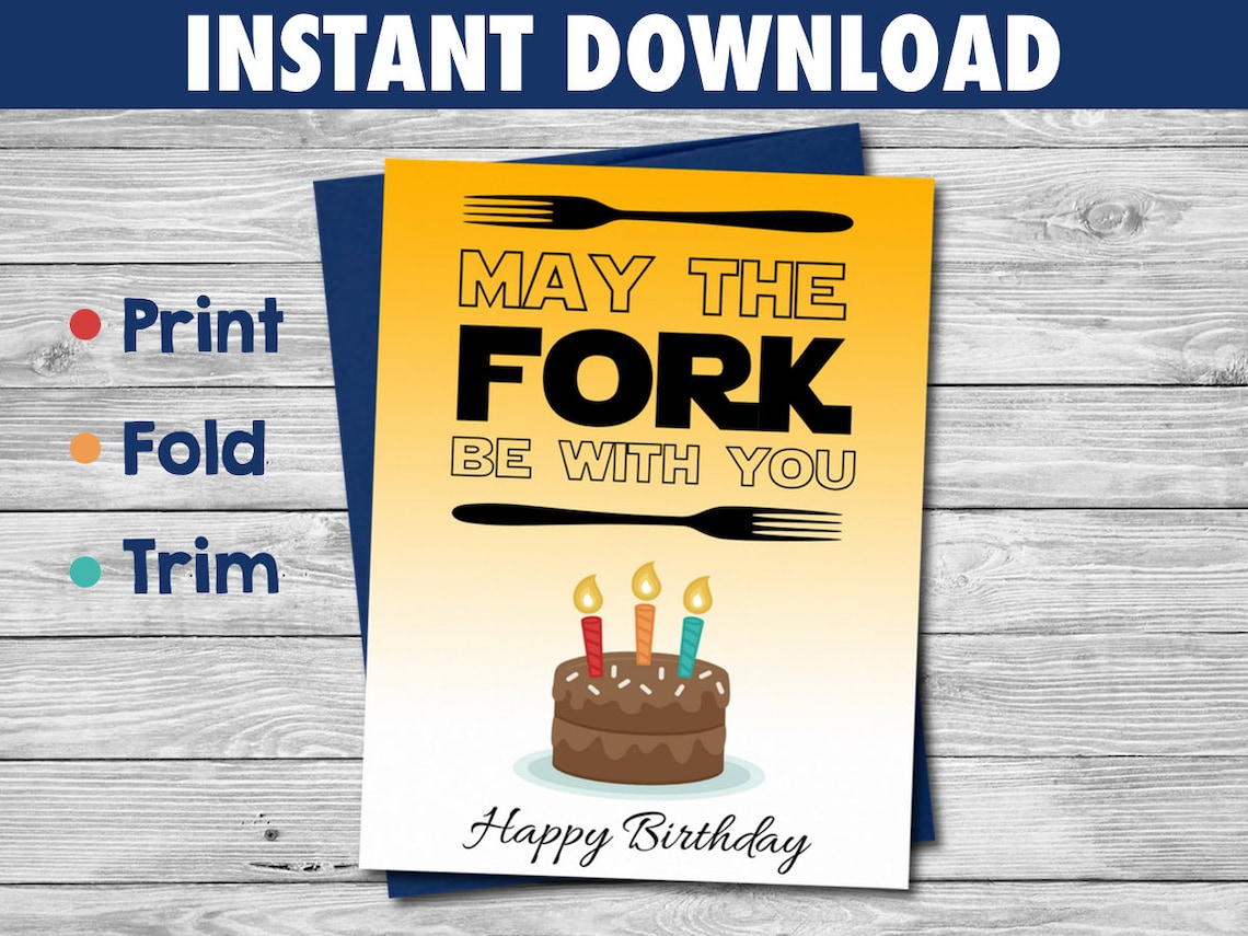 Star Wars Birthday Card Funny Birthday Card Star Wars Fan | Etsy