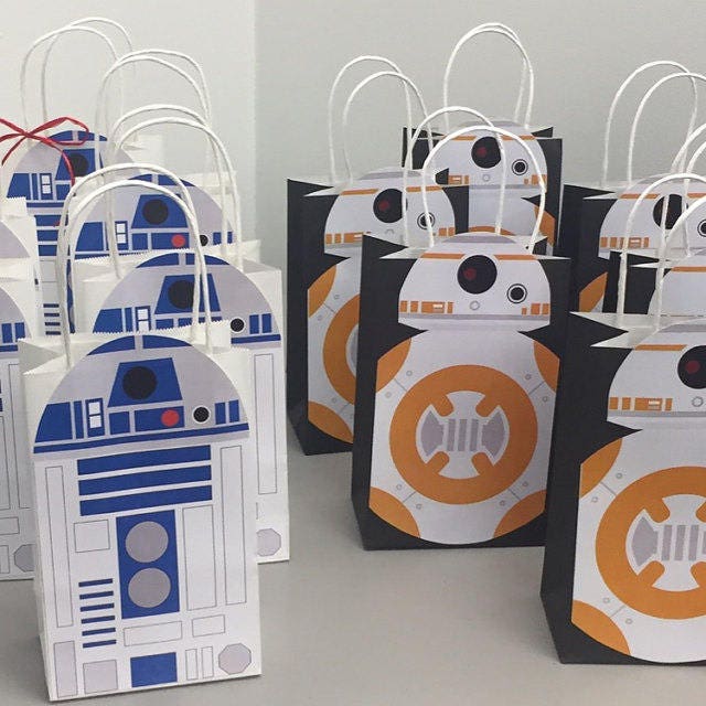 Star Wars R2D2 & BB8 Party Favor Bag Printable (PDF) - Etsy