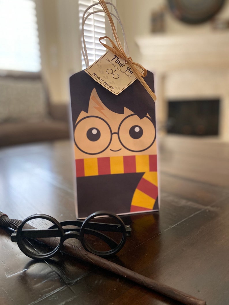 Harry Potter Party Favor Bag Printable Harry Potter Birthday Etsy