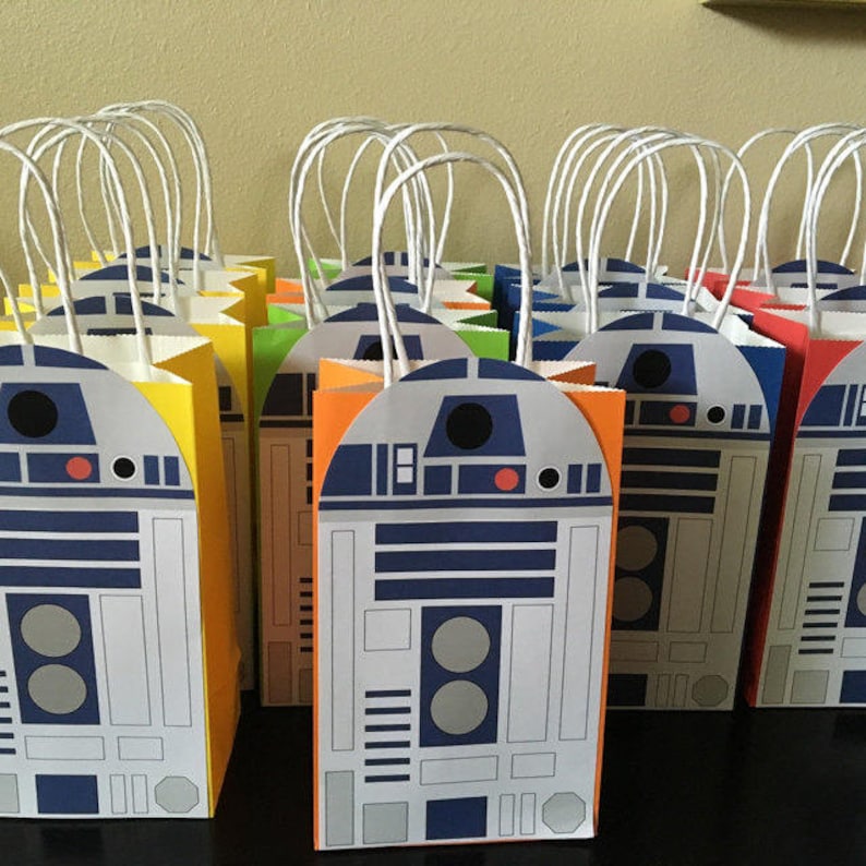 Star Wars R2D2 Party Favor Bag Printable Star Wars Birthday Etsy