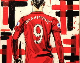 Zlatan Ibrahimovic Manchester United Painting