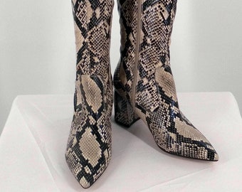 Women's Knee High Faux Snakeskin Boots by Marc Fisher