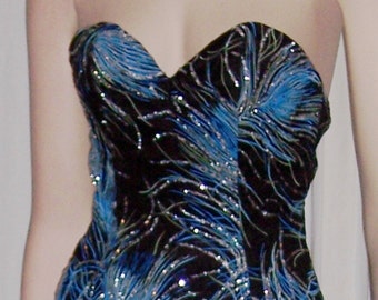 1980's Strapless Gown with Handkerchief Hem by Terence Nolder