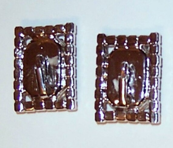 Large Black and Clear, Rectangular-Shaped, Rhines… - image 2