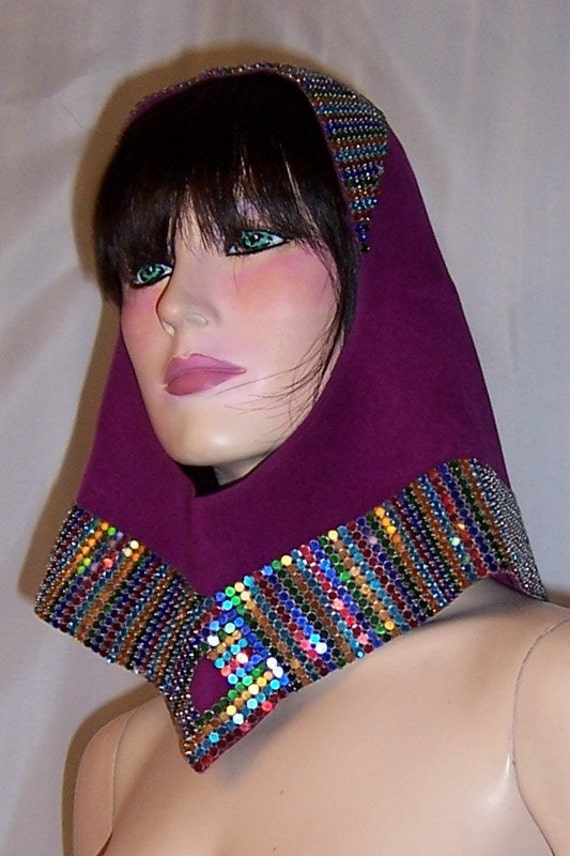 1960's Space Age Helmet Hat with Cut-Out Opening a