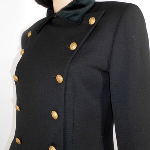 Stunning Ralph Lauren Country Black Woolen Double Breasted Jacket in Military Style image 3