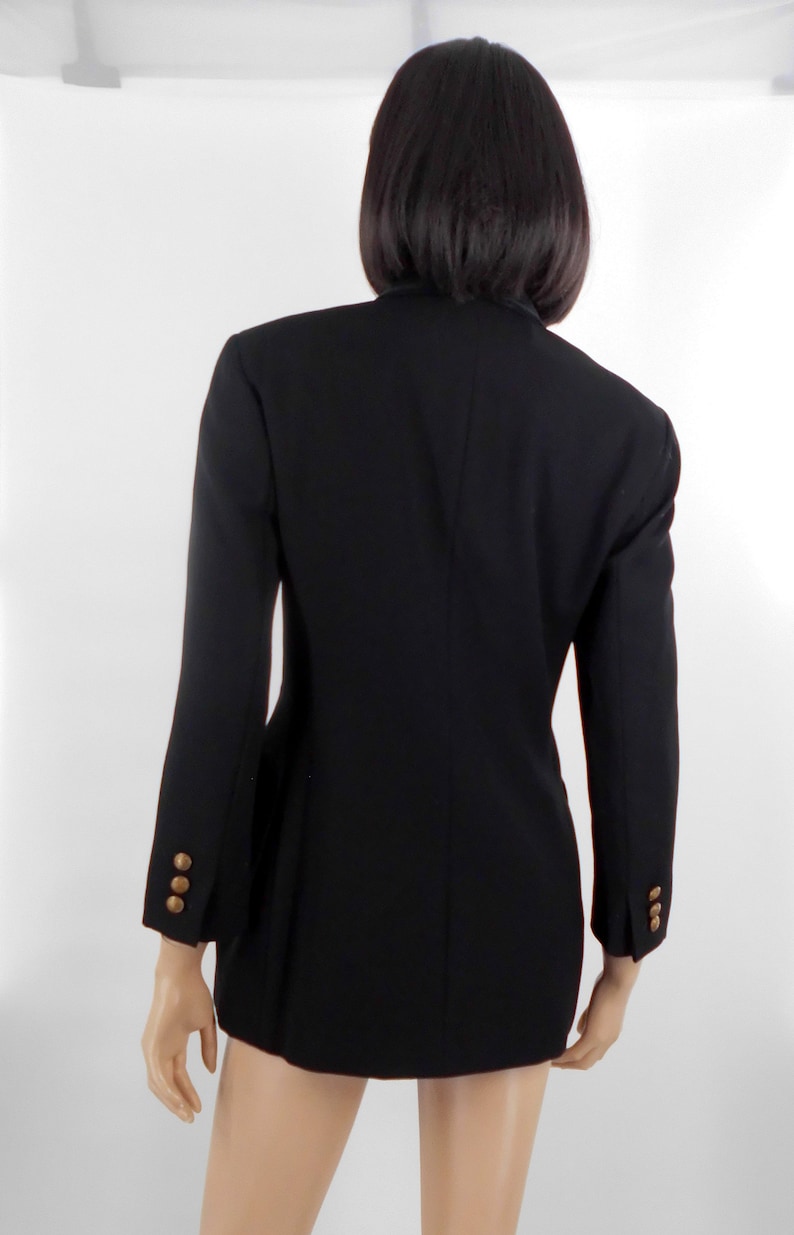 Stunning Ralph Lauren Country Black Woolen Double Breasted Jacket in Military Style image 5