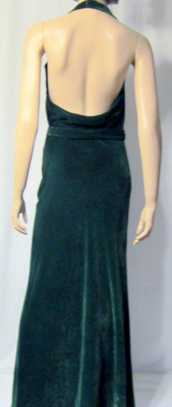 1930's Bias-Cut, Elegant and Sensuous Emerald Gre… - image 3