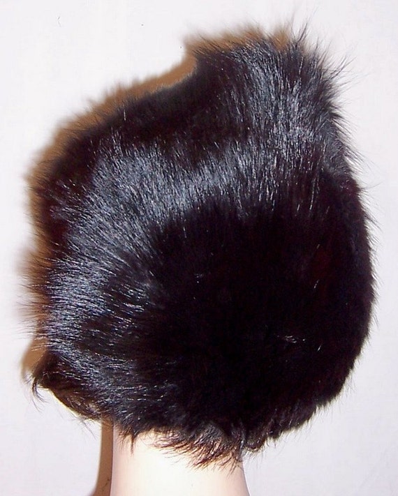 Stunning Black Fox Pixie Fur Hat - image 4