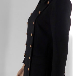 Stunning Ralph Lauren Country Black Woolen Double Breasted Jacket in Military Style image 4