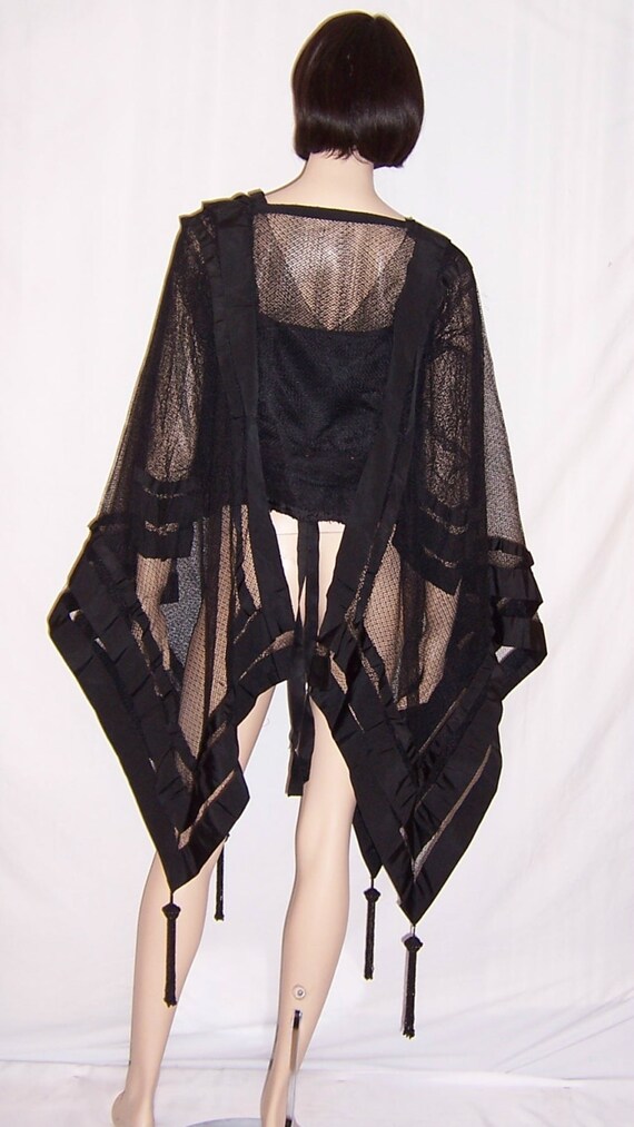 Unusually Rare Black Victorian Bodice with Attach… - image 3