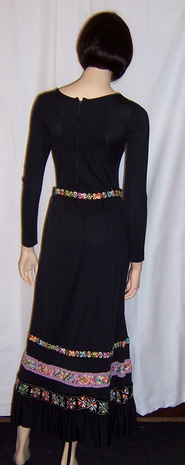 1960's Black Bodysuit With Matching Black Skirt With - Etsy