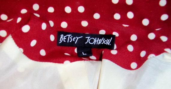 Betsey Johnson-Red and White Polka-Dotted Pant Su… - image 5