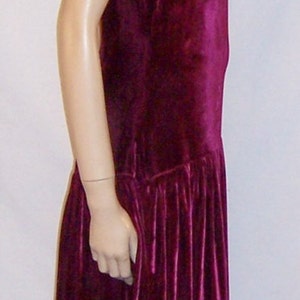 Deep Raspberry Silk Velvet Floor Length Gown image 4