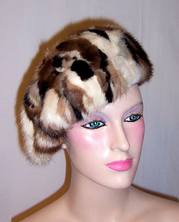 Variegated Mink Beret by "Fashions by Winter New Y