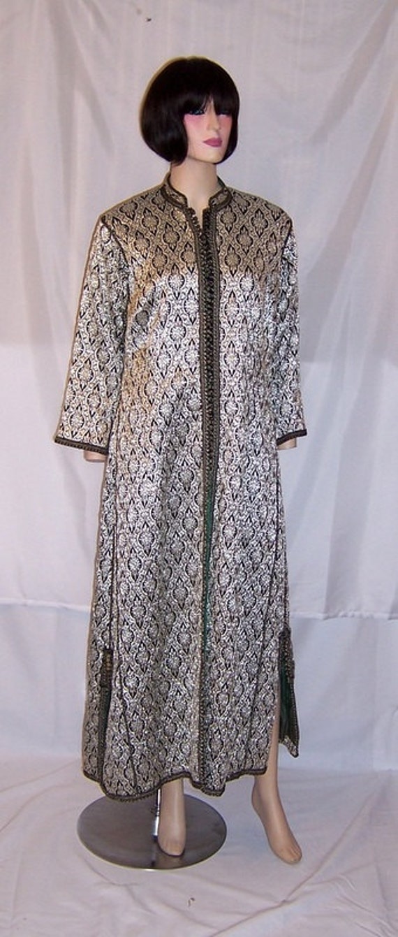 1920's Black and Silver Metallic/Lame Indian Robe