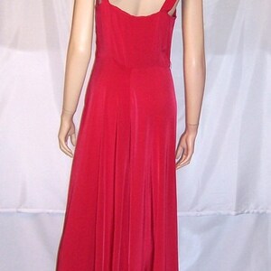 Early 1940's Cerise Red Sleeveless Gown with Embellished Bolero Jacket image 5