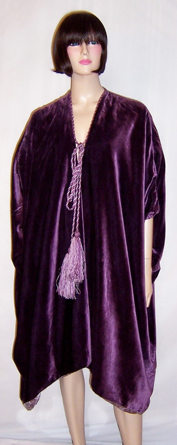 Liberty & Co. Reversible Purple Velvet and Silk Da