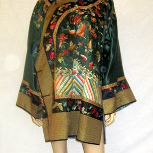 Forest Green Chinese Embroidered Jacket - Etsy
