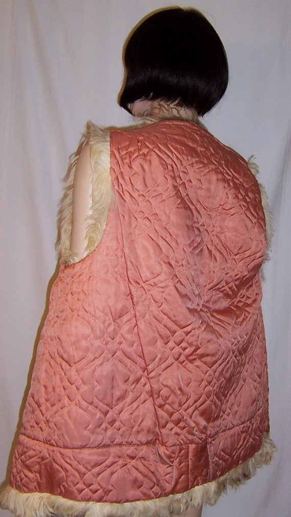 1960's Vintage Curly Mongolian Lamb Vest - image 5
