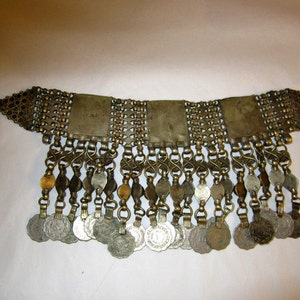 20th Century-Afghani Necklace with Enamel Work and Coins image 2