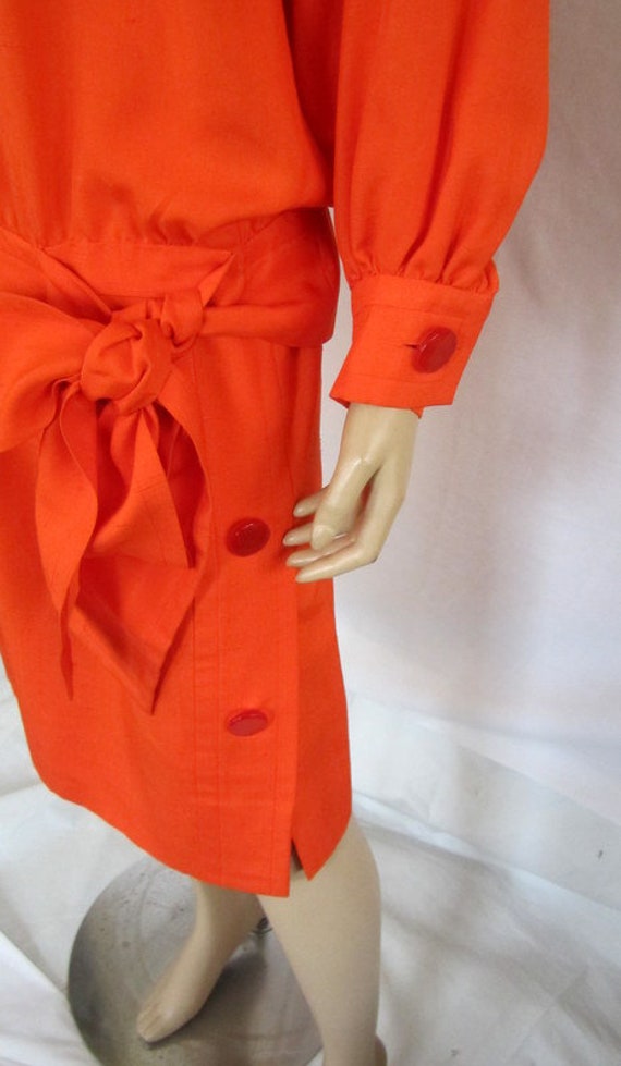 1970's Givenchy Nouvelle Tomato Red Blouse and Sk… - image 6