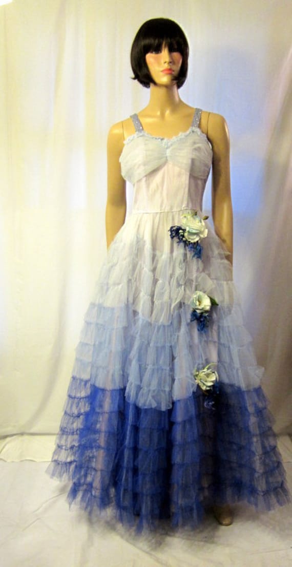 1950's Tulle Ball Gown with Ombre Treatment