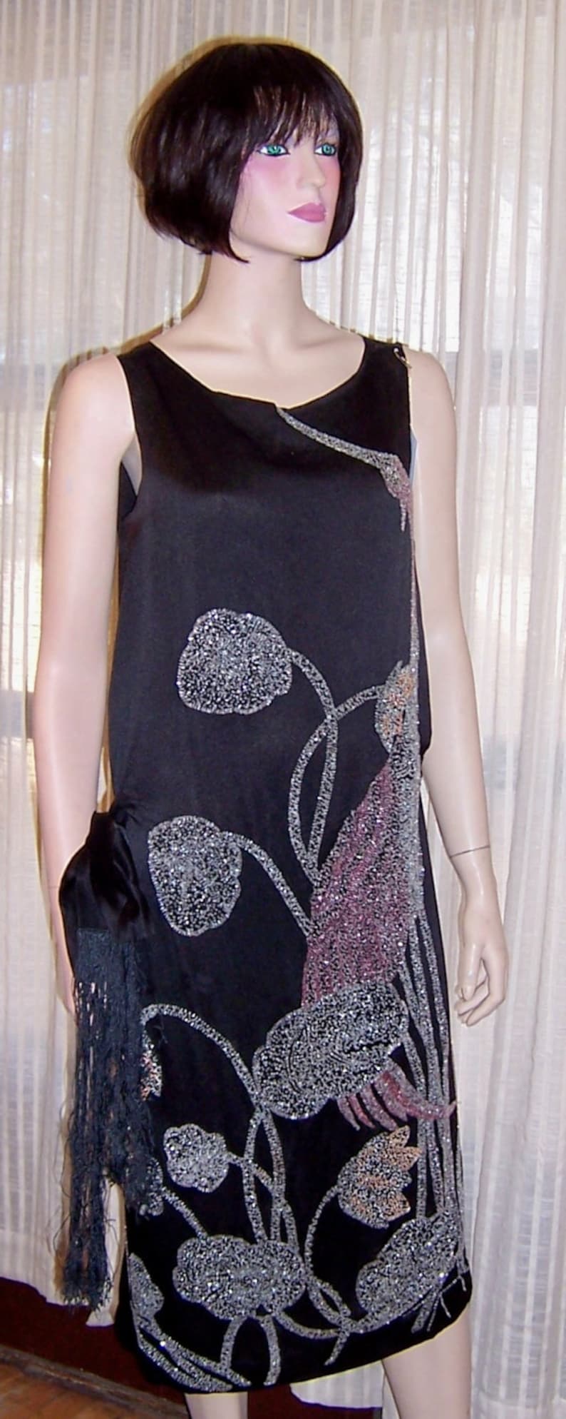 1920's Beaded Art Deco Dress of wearable Art Etsy