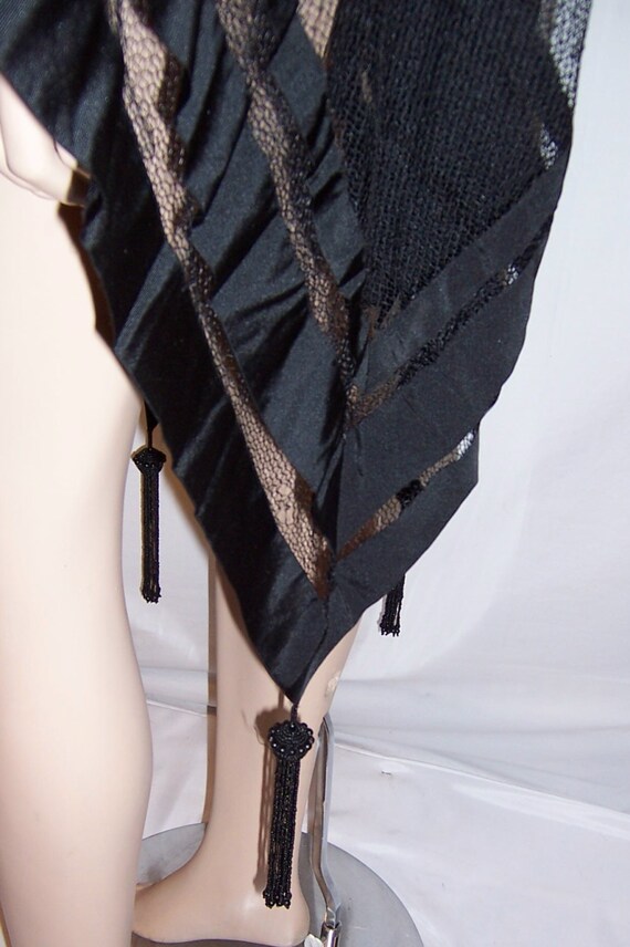 Unusually Rare Black Victorian Bodice with Attach… - image 5