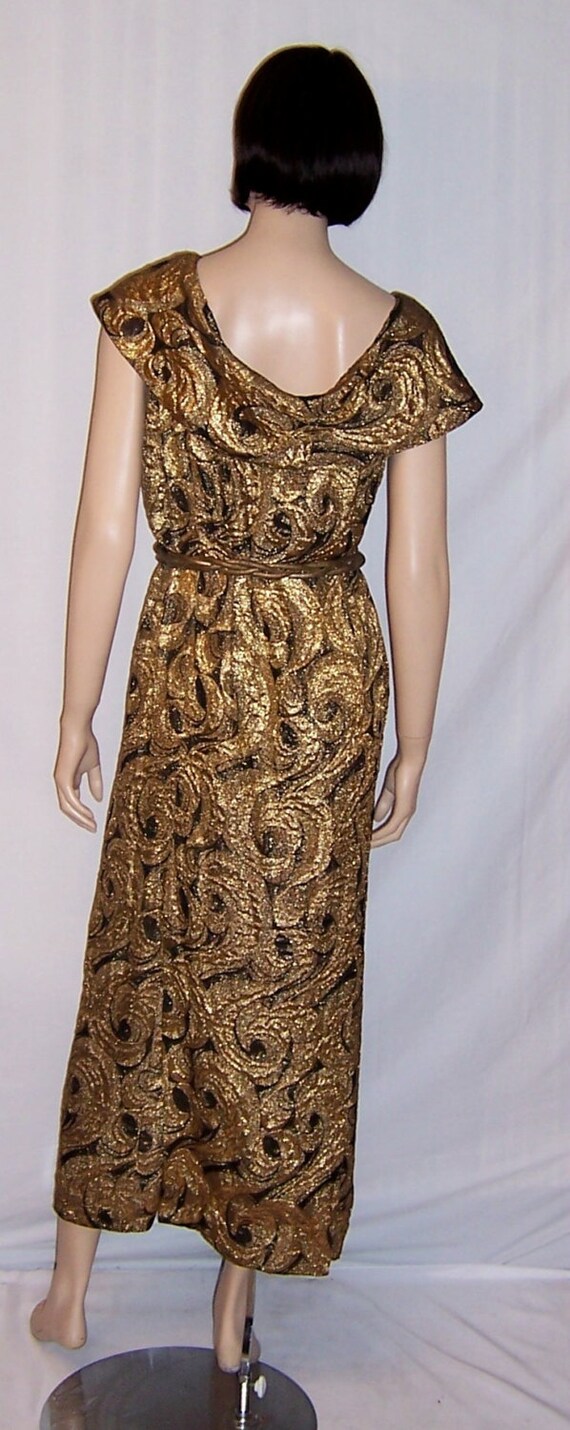Black and Gold French Lame , Art Deco Masterpiece… - image 3