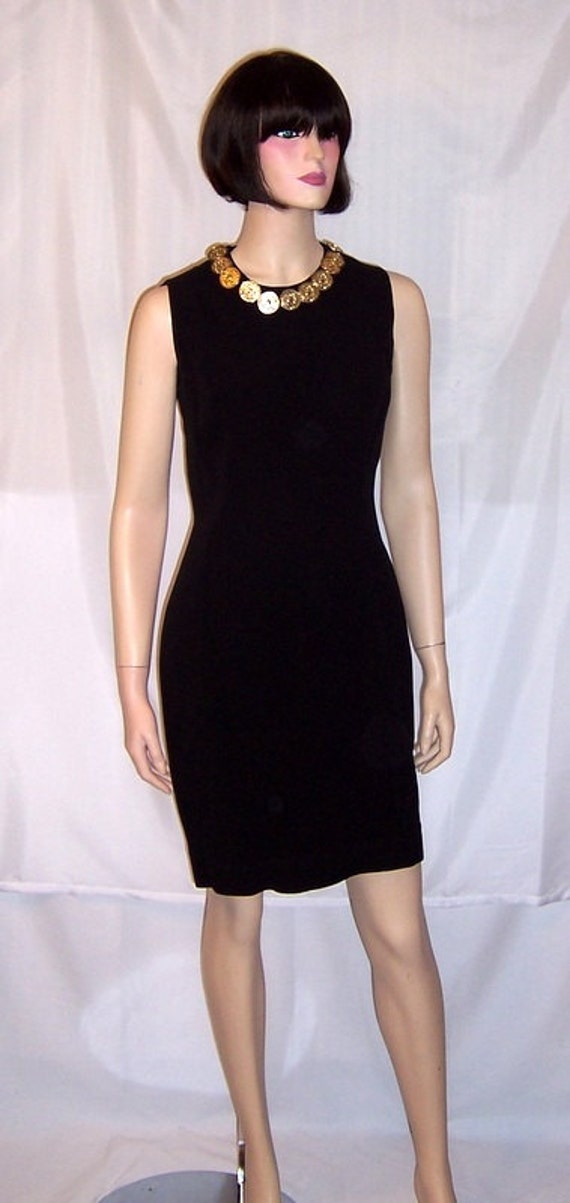 Sleeveless Black Dress with Coins by "Cheap and C… - image 1