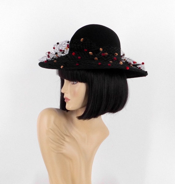 From My Private Collection Frank Olive-ooak-black Woolen Hat  display picture 2