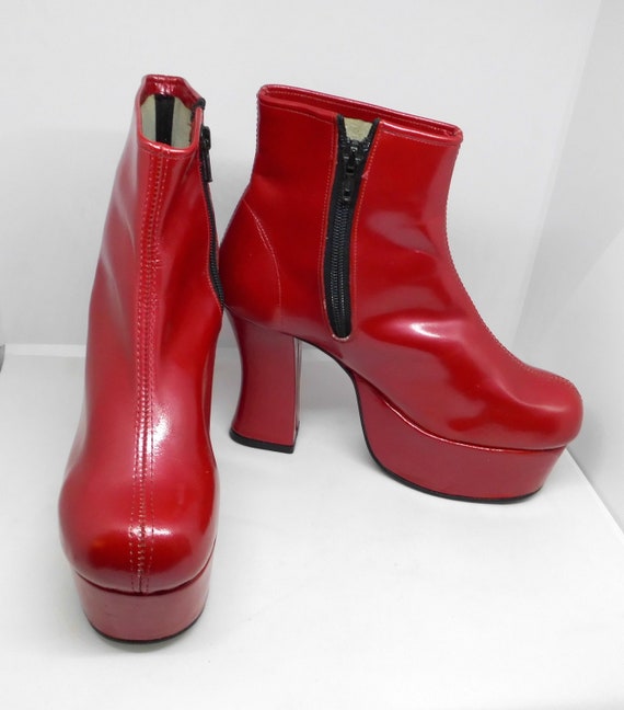 Cherry Red Patent Leather Platform Shoes by Underground - Etsy UK