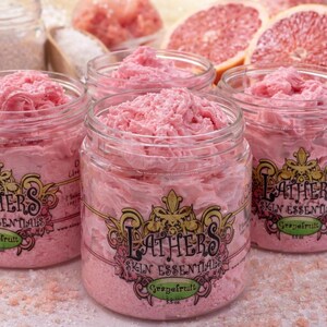 Exfoliante de pomelo y azúcar batida – Aceite esencial de cítricos, para todo tipo de piel