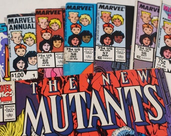8 New Mutants comic books! Early Cable appearance 1984-1990 Magneto X-Men Marvel Comics Lot Rob Liefeld Artwork Sabretooth
