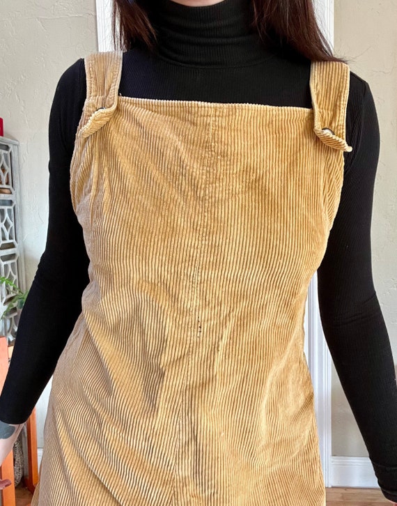 1970s Mustard Corduroy Romper Gem
