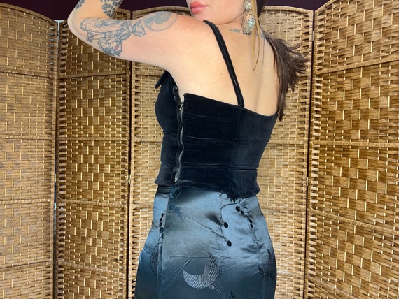 1950s Black Velvet Bustier - Gem