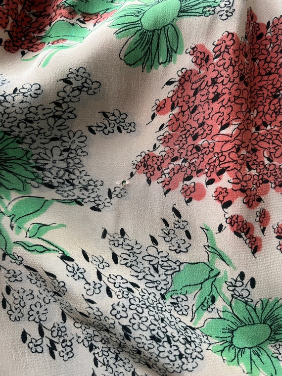 As Is 1940s Floral Rayon Dress - image 10